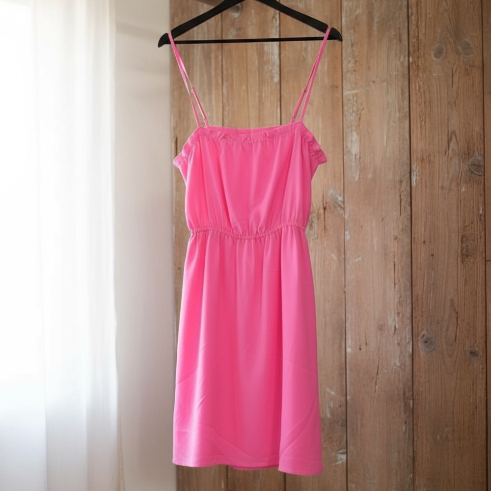 Sunday Best Neon Pink Mini Dress from Aritzia